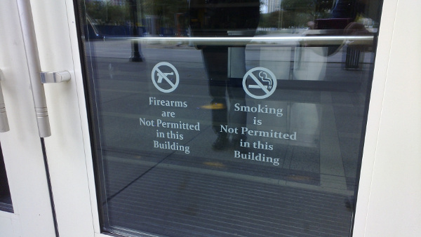 No Firearms - No Smoking